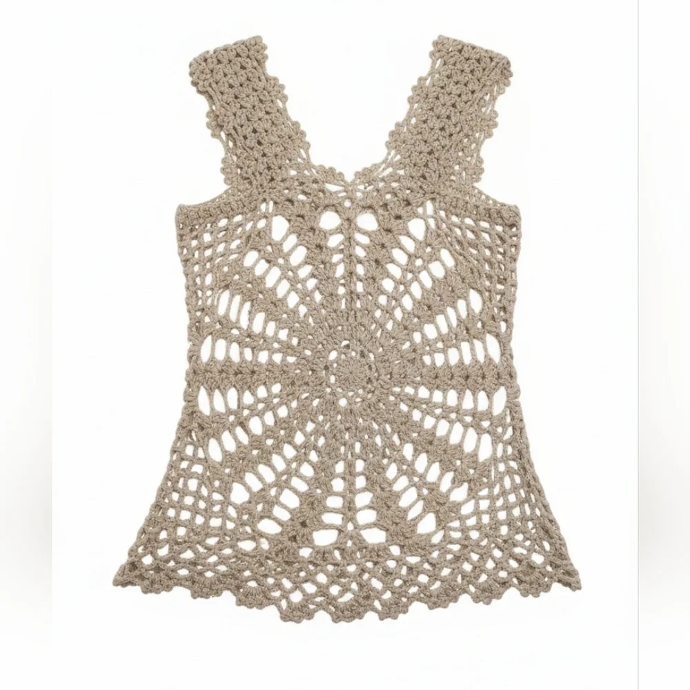 Diamant Angel Boho Crochet Knit Tank - Picture 1 of 8
